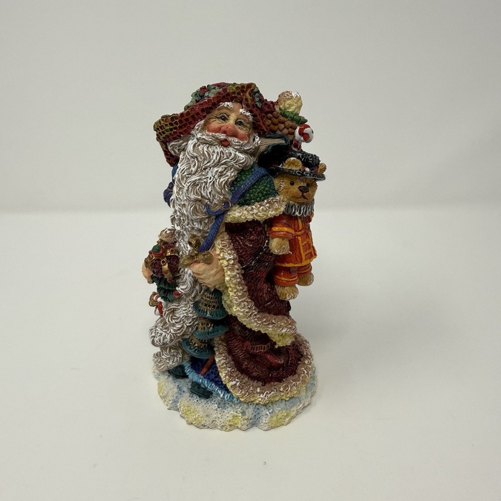 Vtg Santa Figure Crinkle Claus Teddy Beefeater Crinkle Possible Dreams  1998